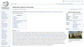 
                            2. Adekunle Ajasin University - Wikipedia