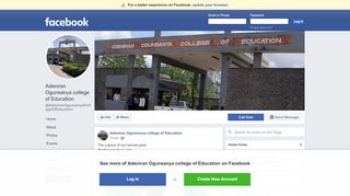 
                            5. Adeniran Ogunsanya college of Education - Posts | Facebook