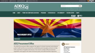 
                            9. ADEQ Procurement Office | ADEQ Arizona Department of ...