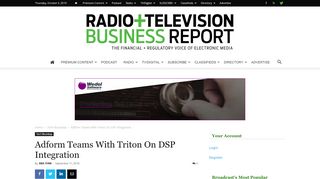 
                            6. Adform Teams With Triton On DSP Integration | …