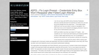 
                            4. ADFS – Fix Login Prompt – Credentials Entry Box Won't Reappear ...