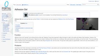 
                            3. Adhesion Gel - Portal Wiki