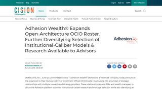 
                            5. Adhesion Wealth® Expands Open-Architecture OCIO Roster, Further ...