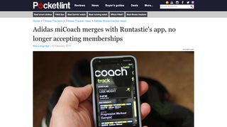 
                            6. Adidas miCoach merges with Runtastic's app, no longer ...