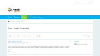 
                            5. Adito - Invalid Credentials - Amahi Forums
