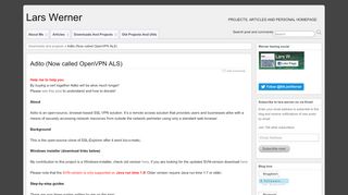
                            8. Adito (Now called OpenVPN ALS) – Lars Werner