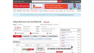 
                            11. Aditya Birla Sun Life Tax Relief 96 : Fund Snapshot ...