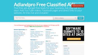 
                            9. Adlandpro Free Classified Ads