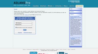 
                            2. Adlandpro Login Page