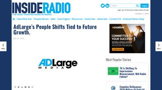 
                            7. AdLarge's People Shifts Tied to Future Growth. | Story | insideradio.com