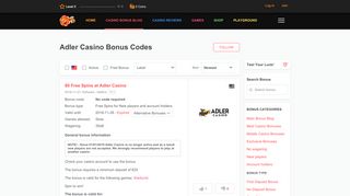 
                            5. Adler Casino Bonus Codes - THEBIGFREECHIPLIST