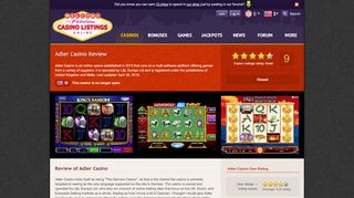 
                            7. Adler Casino Review | Casino Listings