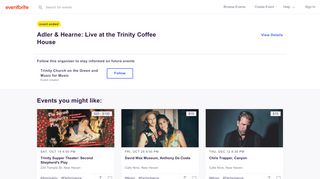 
                            6. Adler & Hearne: Live at the Trinity Coffee House Tickets, Sat ...