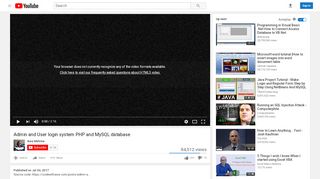 
                            5. Admin and User login system PHP and MySQL database - YouTube