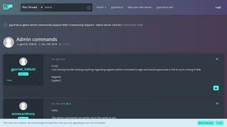 
                            1. Admin commands - Community Help - g-portal.us game server ...