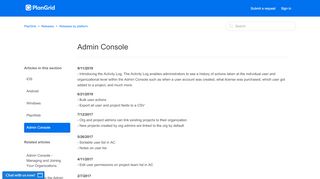 
                            1. Admin Console – PlanGrid