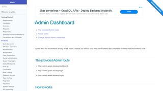 
                            3. Admin Dashboard | apiato