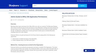 
                            9. Admin Guide to Office 365 Application Permissions - BlueJeans Support