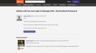 
                            9. Admin Left Can not Login to Manage CMS - Reset Admin Password