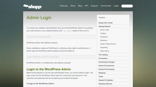 
                            2. Admin Login - Documentation » Documentation — The Official User ...