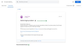 
                            8. Admin login problem - G Suite Admin Help - Google Help