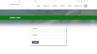 
                            4. Admin login - ::SkyPlus-Travels