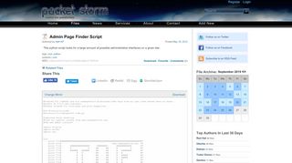 
                            9. Admin Page Finder Script ≈ Packet Storm