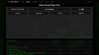 
                            5. Admin Panel Finder Tool - CXSecurity.com