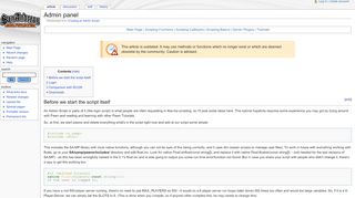 
                            1. Admin panel - SA-MP Wiki