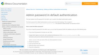 
                            4. Admin password in default authentication | Alfresco Documentation