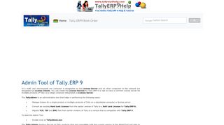 
                            6. Admin Tool of Tally.ERP 9