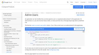 
                            2. Admin Users | App Engine standard environment for Python 2 ...