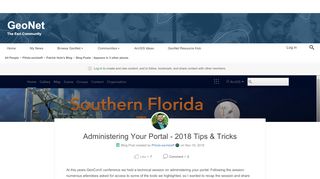 
                            1. Administering Your Portal - 2018 Tips & Tricks | GeoNet, The Esri ...