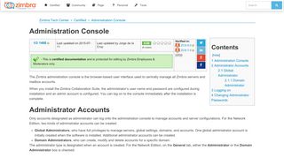 
                            5. Administration Console - Zimbra :: Tech Center