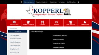 
                            6. Administration - Kopperl Independent School District