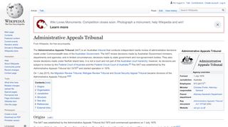 
                            9. Administrative Appeals Tribunal - Wikipedia