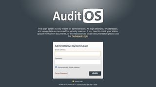 
                            2. Administrative System Login - AuditOS