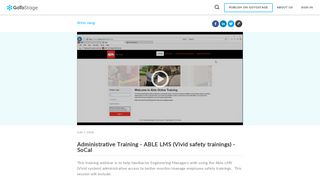 
                            5. Administrative Training - ABLE LMS (Vivid safety trainings) - SoCal ...