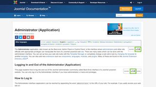 
                            4. Administrator (Application) - Joomla! Documentation