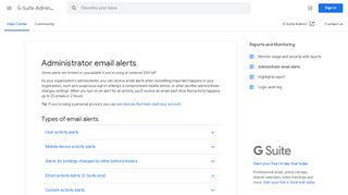 
                            11. Administrator email alerts - G Suite Admin Help