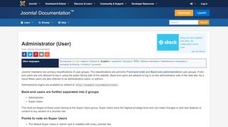 
                            7. Administrator (User) - Joomla! Documentation