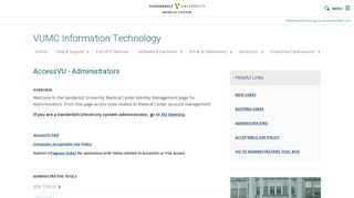 
                            4. Administrators - AccessVU - Administrators | VUMC Information ...