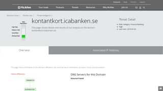 
                            7. admin.kontantkort.icabanken.se - Domain - McAfee Labs ...