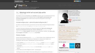 
                            2. Adminlogin leitet auf account.php weiter - bei ShopSEO.de