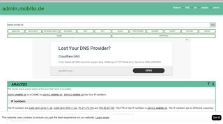 
                            3. Admin.mobile.de is a CNAME to admin2.mobile.de. Admin2 ...