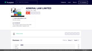 
                            7. ADMIRAL LAW LIMITED Reviews | Read Customer Service ...