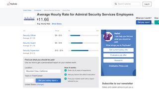 
                            9. Admiral Security Services Wages, Hourly Wage Rate | PayScale