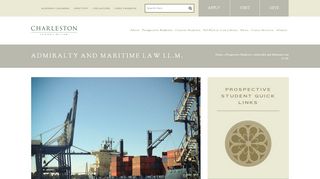 
                            8. Admiralty and Maritime Law LL.M. - Charleston School of Law