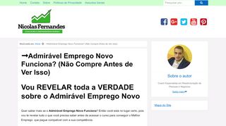 
                            9. Admirável Emprego Novo Funciona? (Não …