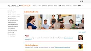 
                            4. Admission at Kalamazoo College: Apply, Visit, Subscribe